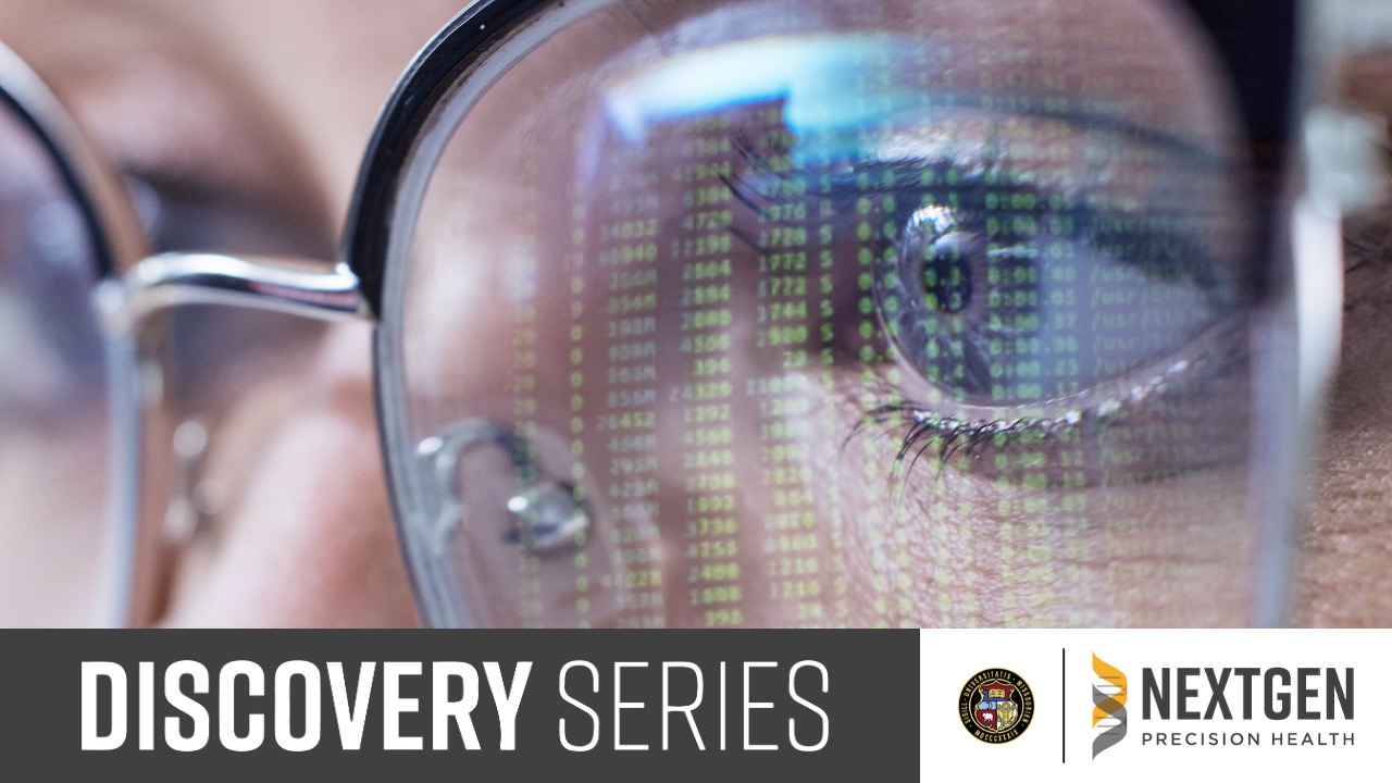 Computer code reflected in eyeglasses