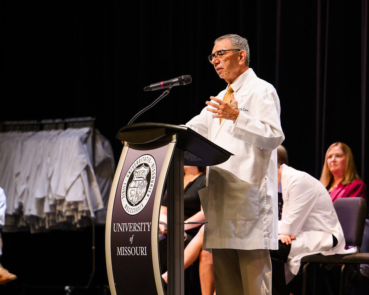 Rick Barohn at the White Coat Ceremony