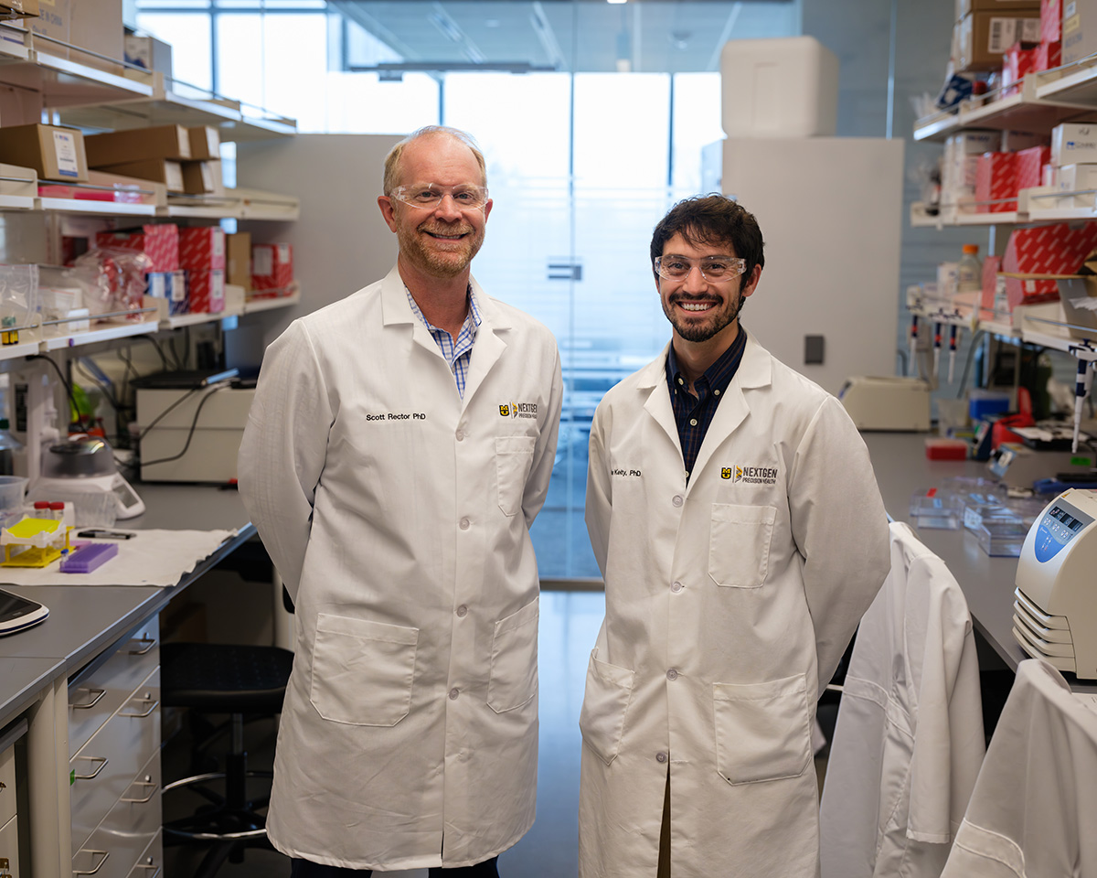 Scott Rector & Taylor Kelty in the lab