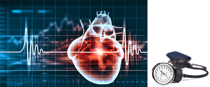 heart illustration and stethoscope
